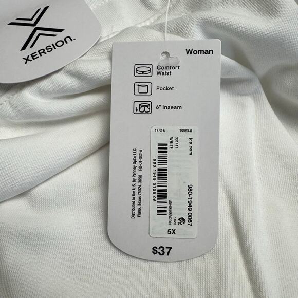 Xersion Pull-On Shorts Women's Plus Size 5X White - Picture 6 of 6